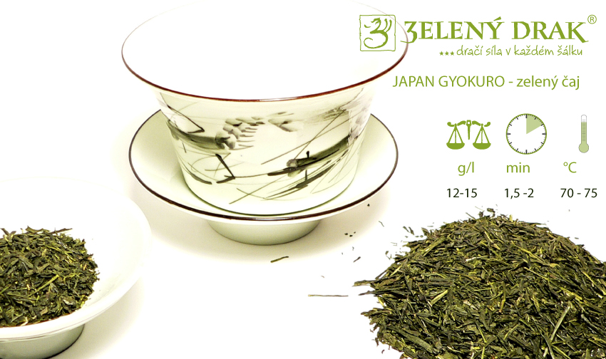 Japan Gyokuro - zelený japonský čaj - příprava