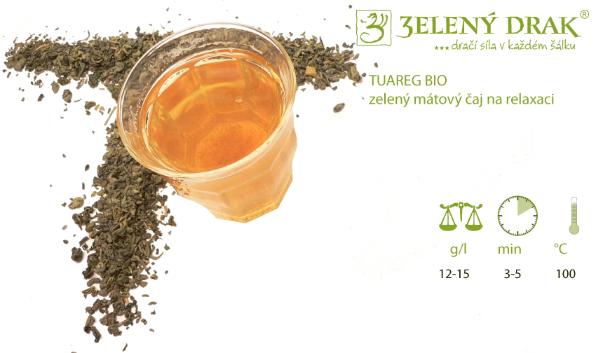 TUAREG BIO - zelený mátový čaj na relaxaci - příprava