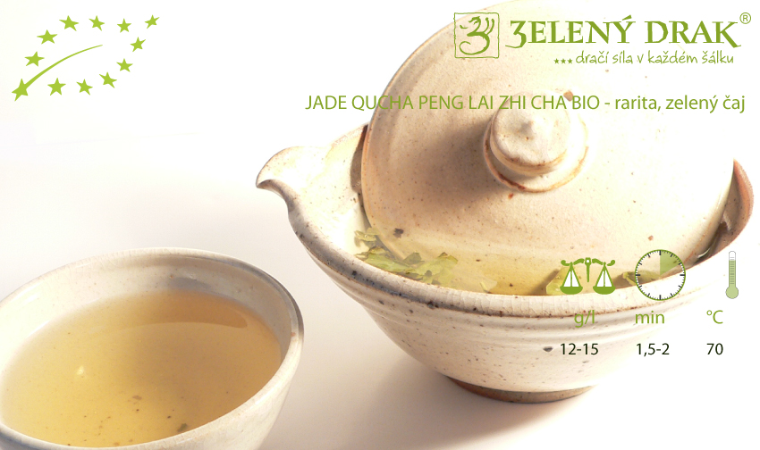 CHINA GREEN JADE QUCHA PENG LAI ZHI CHA BIO - rarita, zelený čaj - příprava