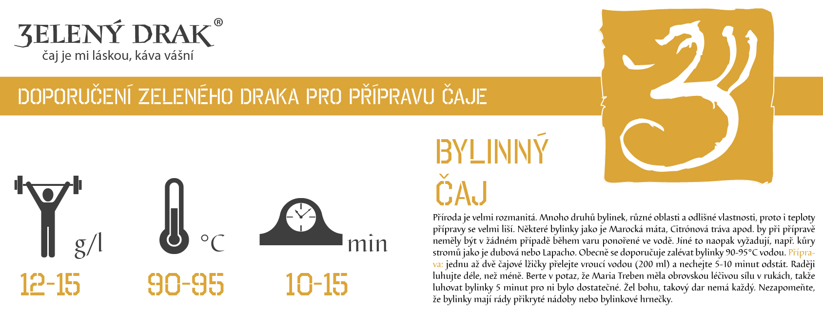 Prodej bylinkových čajů. Příprava čaje od Zelený Drak čaj a káva