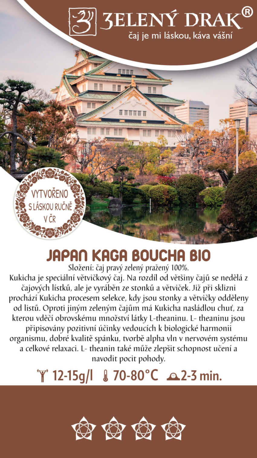 JAPAN KAGA BOUCHA BIO - pražená Kukicha • 83103 1 • sypaný čaj