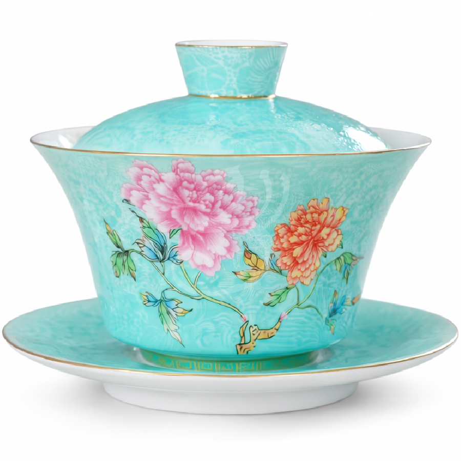 95012.jpg PORCELÁNOVÝ ZHONG • KVĚTINOVÝ DEKOR - Obrázek 1