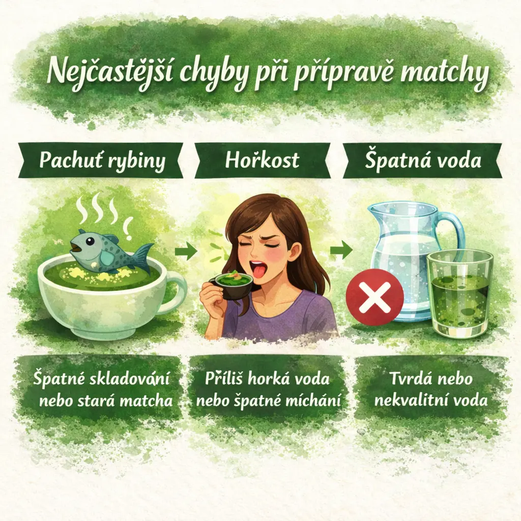 nejčastější chyby při přípravě matchy