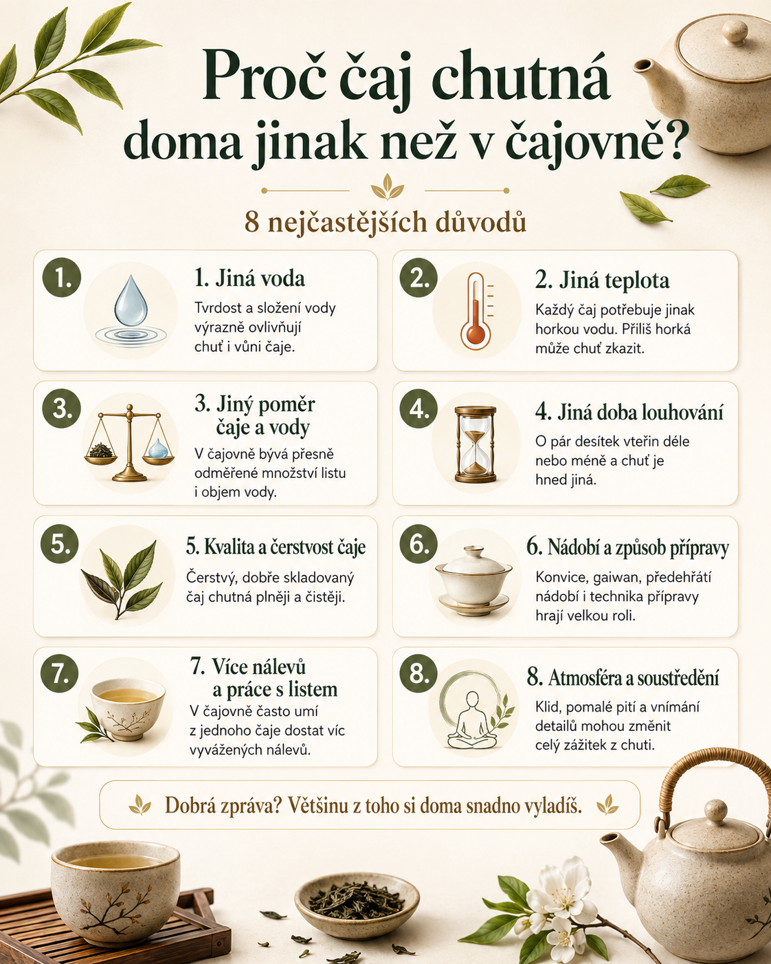 Proč čaj chutná doma jinak? než v čajovně